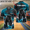 BlueJose Bowling And Pins Fierce Panther Customized Name, Team Name 3D Shirt (4 Colors)
