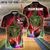 BlueJose Bowling And Pins Neon Strike Customized Name, Team Name 3D Shirt (4 Colors)
