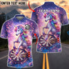 BlueJose Darts Flower Garden Unicorn Sparkle Personalized Name Shirt