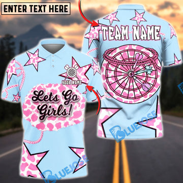 BlueJose Darts Let’s Go Girls Cowgirl Personalized Name Shirt
