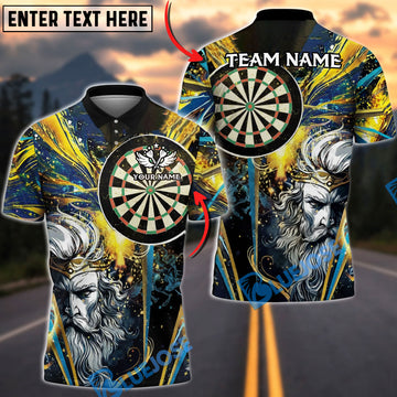 BlueJose Darts Zeus God Art Style Personalized Name Shirt