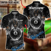 BlueJose Billiards Mystic Dragon Fire Ball 8 Customized Name, Team Name 3D Shirt (6 Colors)
