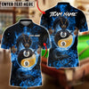 BlueJose Billiards Mystic Dragon Fire Ball 8 9 Yin And Yang Customized Name, Team Name 3D Shirt (6 Colors)
