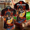 BlueJose Billiards Mystic Dragon Fire Ball 8 9 Yin And Yang Customized Name, Team Name 3D Shirt (6 Colors)