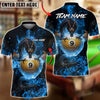 BlueJose Billiards Mystic Dragon Fire Ball 9 Customized Name, Team Name 3D Shirt (6 Colors)