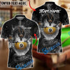 BlueJose Billiards Mystic Dragon Fire Ball 9 Customized Name, Team Name 3D Shirt (6 Colors)