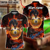 BlueJose Billiards Mystic Dragon Fire Ball 9 Customized Name, Team Name 3D Shirt (6 Colors)