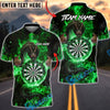 BlueJose Darts Mystic Dragon Fire Dartboard Design Multicolor Options Personalized Name Shirt (6 Colors)