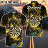 BlueJose Darts Mystic Dragon Fire Dartboard Design Multicolor Options Personalized Name Shirt (6 Colors)
