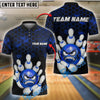 BlueJose Bowling And Pins Angry Rollers Customized Name, Team Name 3D Shirt (4 Colors)