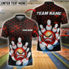 BlueJose Bowling And Pins Angry Rollers Customized Name, Team Name 3D Shirt (4 Colors)