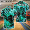 BlueJose Bowling And Pins Wild Fire Tigers Customized Name, Team Name 3D Shirt (4 Colors)