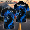 BlueJose Darts Fiery Joker Card Personalized Name, Team Name Shirt (4 Colors)