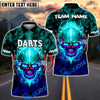 BlueJose Darts Fiery Skull Customized Name, Team Name 3D Shirt (4 Colors)