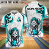 BlueJose Bowling And Pins Fox Fury Customized Name, Team Name 3D Shirt (4 Colors)