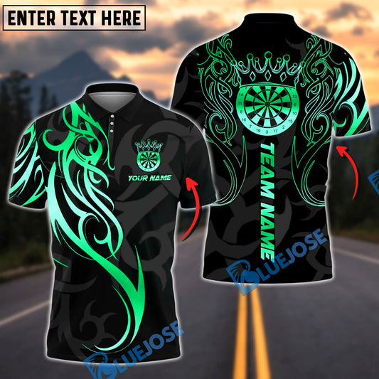 BlueJose Darts Sport King Crown Target 2 Personalized Name, Team Name Unisex Shirt (4 Colors)