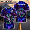 BlueJose Darts Neon Glow Personalized Name, Team Name Shirt (4 Colors)