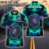 BlueJose Darts Neon Glow Personalized Name, Team Name Shirt (4 Colors)