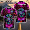BlueJose Darts Neon Glow Personalized Name, Team Name Shirt (4 Colors)