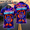 BlueJose Darts Neon Bull’s-Eye Dart-Shit Attitude Personalized Name Shirt
