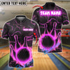 BlueJose Bowling And Pins Neon Lightning Customized Name, Team Name 3D Shirt (4 Colors)
