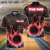 BlueJose Bowling And Pins Neon Lightning Customized Name, Team Name 3D Shirt (4 Colors)