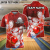 BlueJose Bowling And Pins Impact Customized Name, Team Name 3D Shirt (4 Colors)