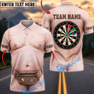 BlueJose Darts Funny Pale Body Waist Bag Dartboard Mankini Personalized Name Shirt