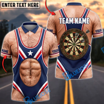 BlueJose Darts American Flag Singlet Dartboard Mankini Personalized Name Shirt