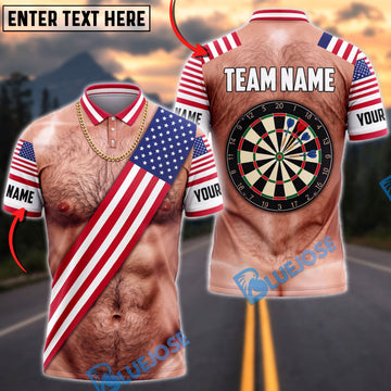 BlueJose Darts Red White Stripe Sash Dartboard American Flag Mankini Personalized Name Shirt