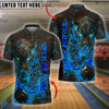 BlueJose Bowling And Pins Panther Flame Customized Name 3D Shirt (4 Colors)