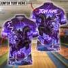 BlueJose Bowling And Pins Thunder Stallion Customized Name, Team Name 3D Shirt (4 Colors)