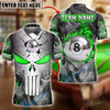 BlueJose Billiards 8 Ball Punisher Skull Metal Fire Personalized Name, Team Name Unisex Shirt (4 Colors)