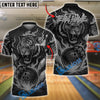BlueJose Bowling And Pins Fire Tiger Claws Flaming Ball Customized Name 3D Shirt (4 Colors)