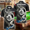 BlueJose Billiards 8 Ball Black And White Dragon Couple Personalized Shirt