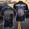BlueJose Darts Color Splash Dartboard Personalized Name, Team Name Shirt (4 Colors)