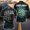 BlueJose Darts Color Splash Dartboard Personalized Name, Team Name Shirt (4 Colors)