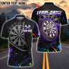 BlueJose Darts Color Splash Dartboard Personalized Name, Team Name Shirt (4 Colors)