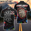 BlueJose Darts Color Splash Dartboard Personalized Name, Team Name Shirt (4 Colors)
