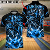 BlueJose Bowling And Pins Crusader Knight Sword Warrior Pins Strike Artwork Customized Name, Team Name 3D Shirt (6 Colors)