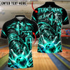 BlueJose Bowling And Pins Crusader Knight Sword Warrior Pins Strike Artwork Customized Name, Team Name 3D Shirt (6 Colors)