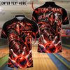 BlueJose Bowling And Pins Crusader Knight Sword Warrior Pins Strike Artwork Customized Name, Team Name 3D Shirt (6 Colors)