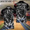 BlueJose Bowling And Pins Crusader Knight Sword Warrior Pins Strike Artwork Customized Name, Team Name 3D Shirt (6 Colors)