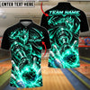 BlueJose Bowling And Pins Golden Knight Warrior Crown Pins Explosion Artwork Customized Name, Team Name 3D Shirt (6 Colors)