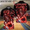 BlueJose Bowling And Pins Golden Knight Warrior Crown Pins Explosion Artwork Customized Name, Team Name 3D Shirt (6 Colors)
