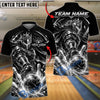 BlueJose Bowling And Pins Golden Knight Warrior Crown Pins Explosion Artwork Customized Name, Team Name 3D Shirt (6 Colors)