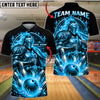 BlueJose Bowling And Pins Sacred Knight Paladin Glowing Aura Pins Explosion Artwork Customized Name, Team Name 3D Shirt (6 Colors)