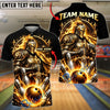 BlueJose Bowling And Pins Sacred Knight Paladin Glowing Aura Pins Explosion Artwork Customized Name, Team Name 3D Shirt (6 Colors)