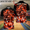 BlueJose Bowling And Pins Sacred Knight Paladin Glowing Aura Pins Explosion Artwork Customized Name, Team Name 3D Shirt (6 Colors)
