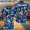 BlueJose Bowling And Pins Angry Monster Skull Tongue Splatter Graffiti Pins Artwork Customized Name, Team Name 3D Shirt (4 Colors)